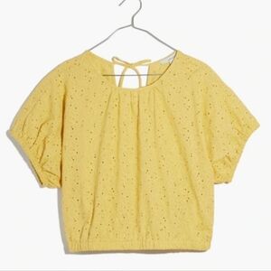 Madewell Women's Eyelet Michele Buble Top in Dream-on Daisies